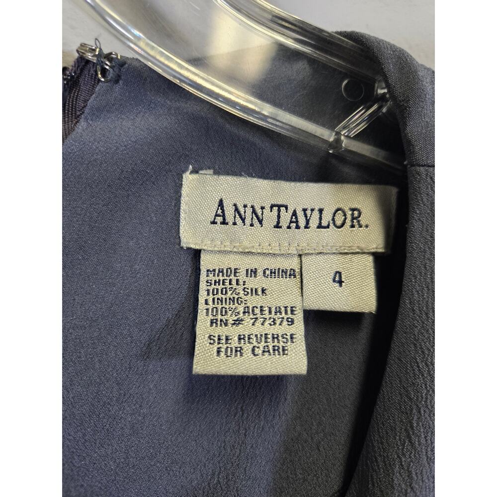 Ann Taylor Gray Silk Suit Dress and Jacket - Picture 3 of 6